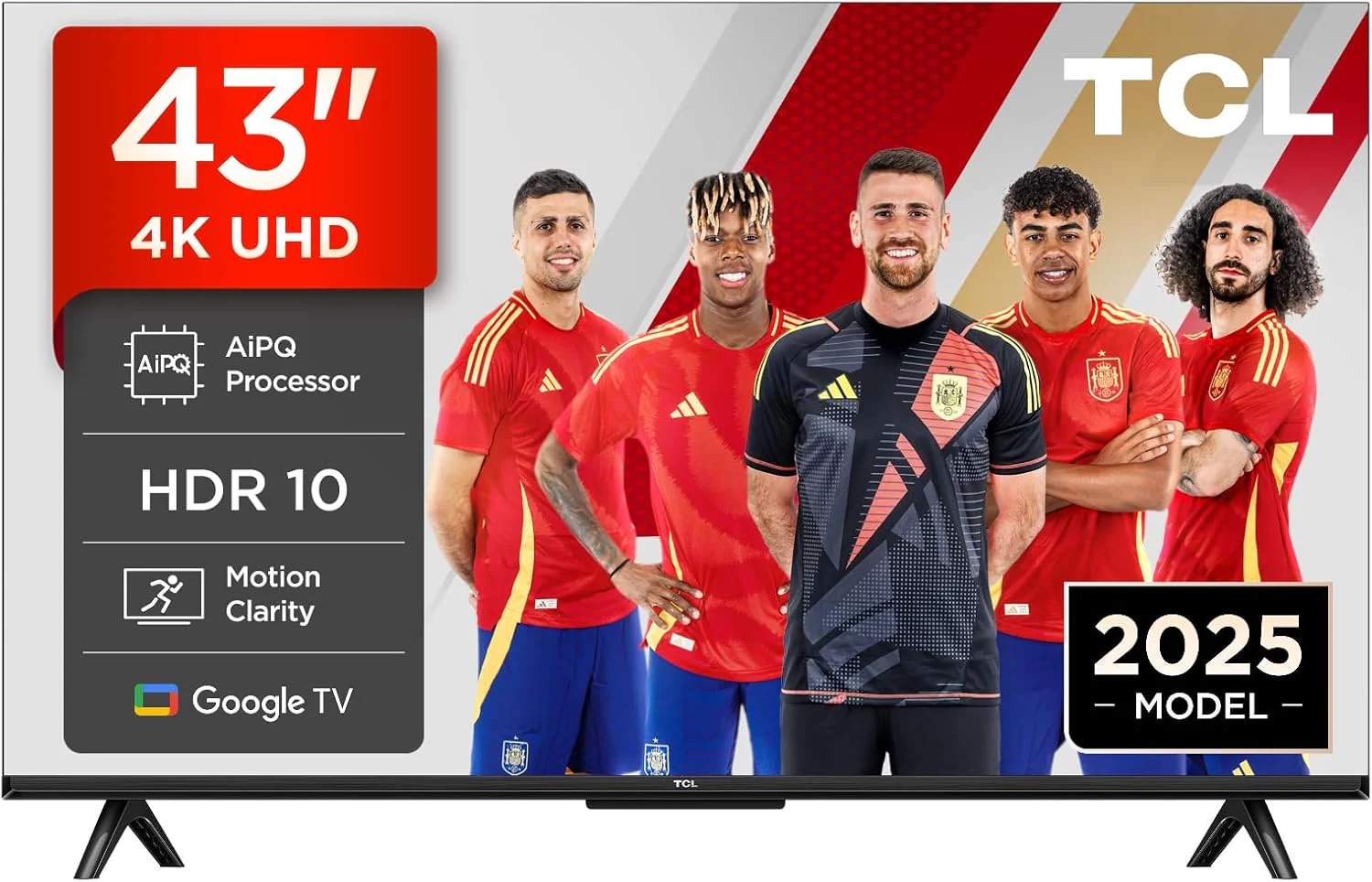 TCL 50V6C TV 50 Inch 4K Smart LED TV, HDR, Google TV, Dolby Audio, Alexa and Google Assistant, Chromecast Built-in, Motion Clarity