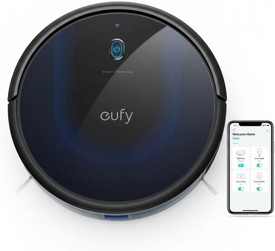 eufy X10 Pro Omni Robot Vacuum and Mop Combo, 8,000 Pa, Dual Mops with 12 mm Auto-Lift and Carpet Detection, AI Obstacle Avoidance, Auto Mop Washing&Drying, Self-Emptying, White