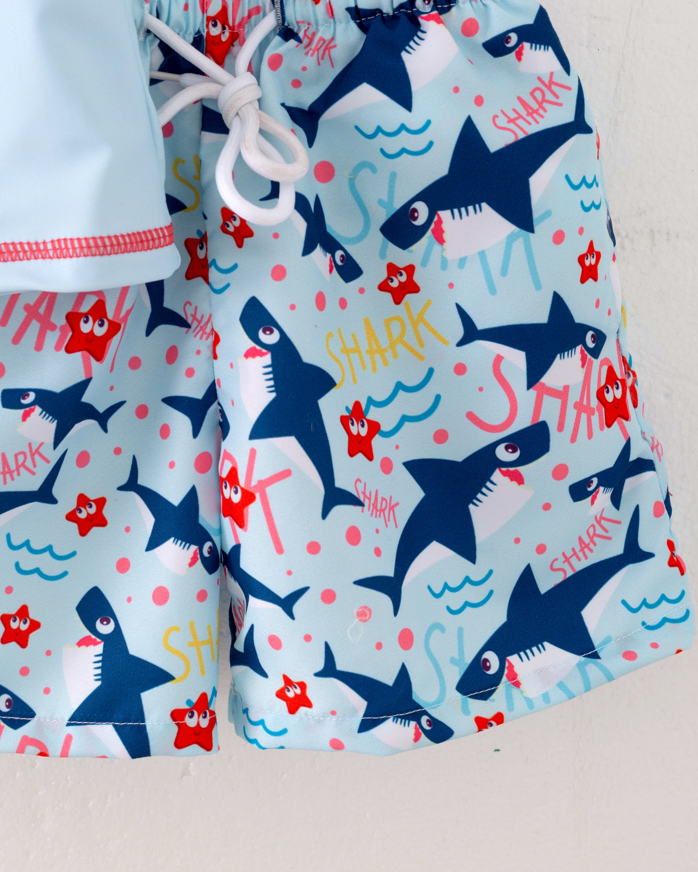 Toddler Baby Blue Shark Boy Swimsuit Set