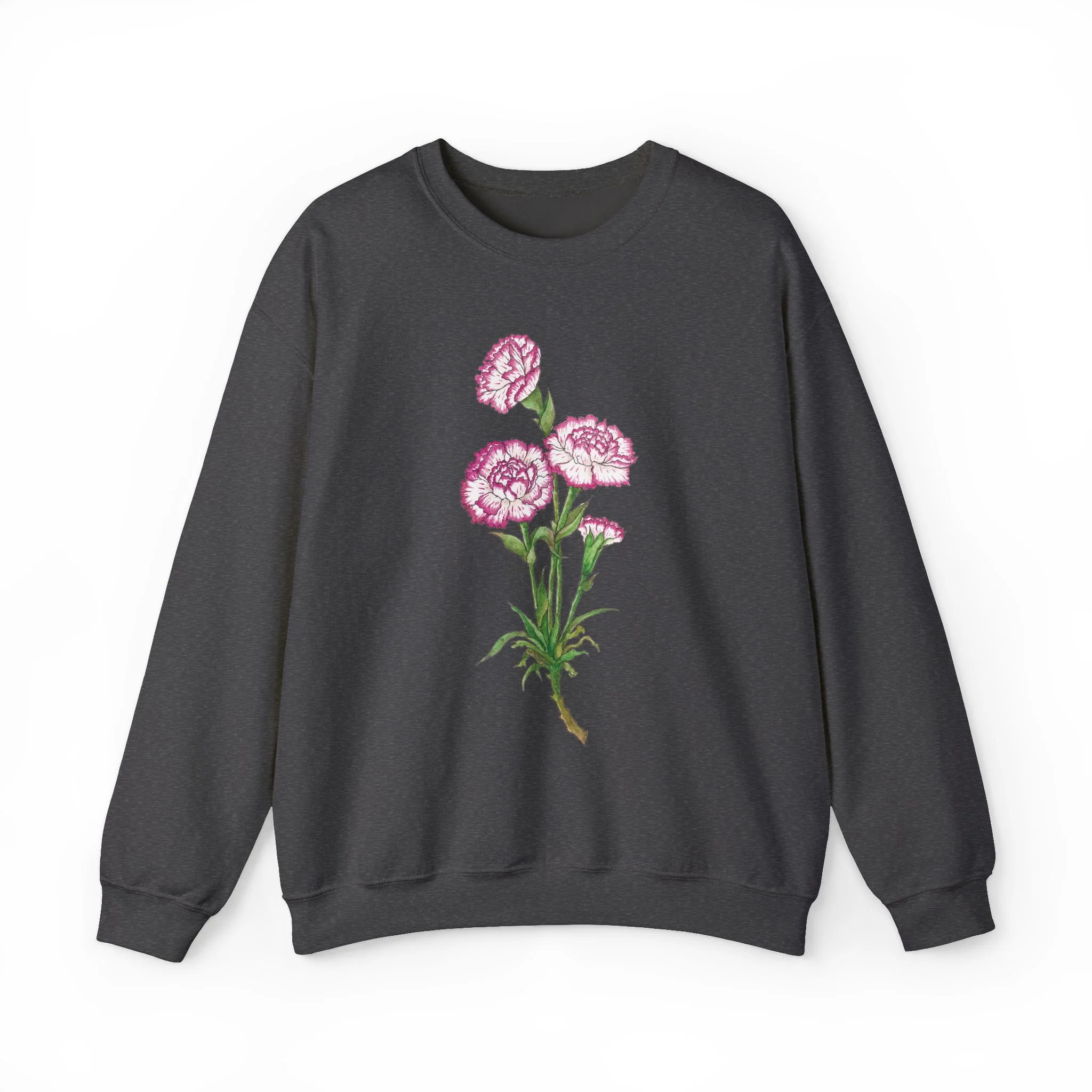 Carnation Bouquet Sweatshirt - Floral Crewneck for Mother's Day