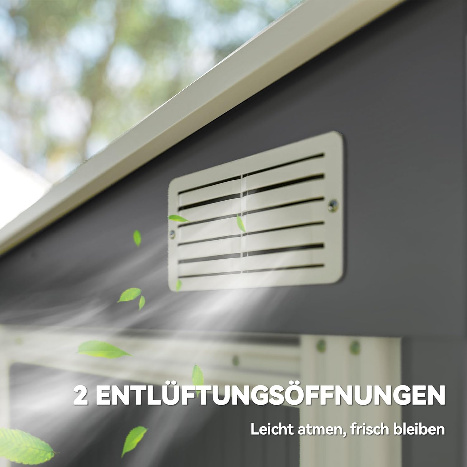 Outsunny Metall Gerätehaus 2,81m² 154x206,5x181 cm Geräteschuppen mit Pultdach Fundament Schiebetür wetterfest Gartenhaus Outdoor Garten Schuppen Schrank für Hinterhof Außenbereich Dunkelgrau