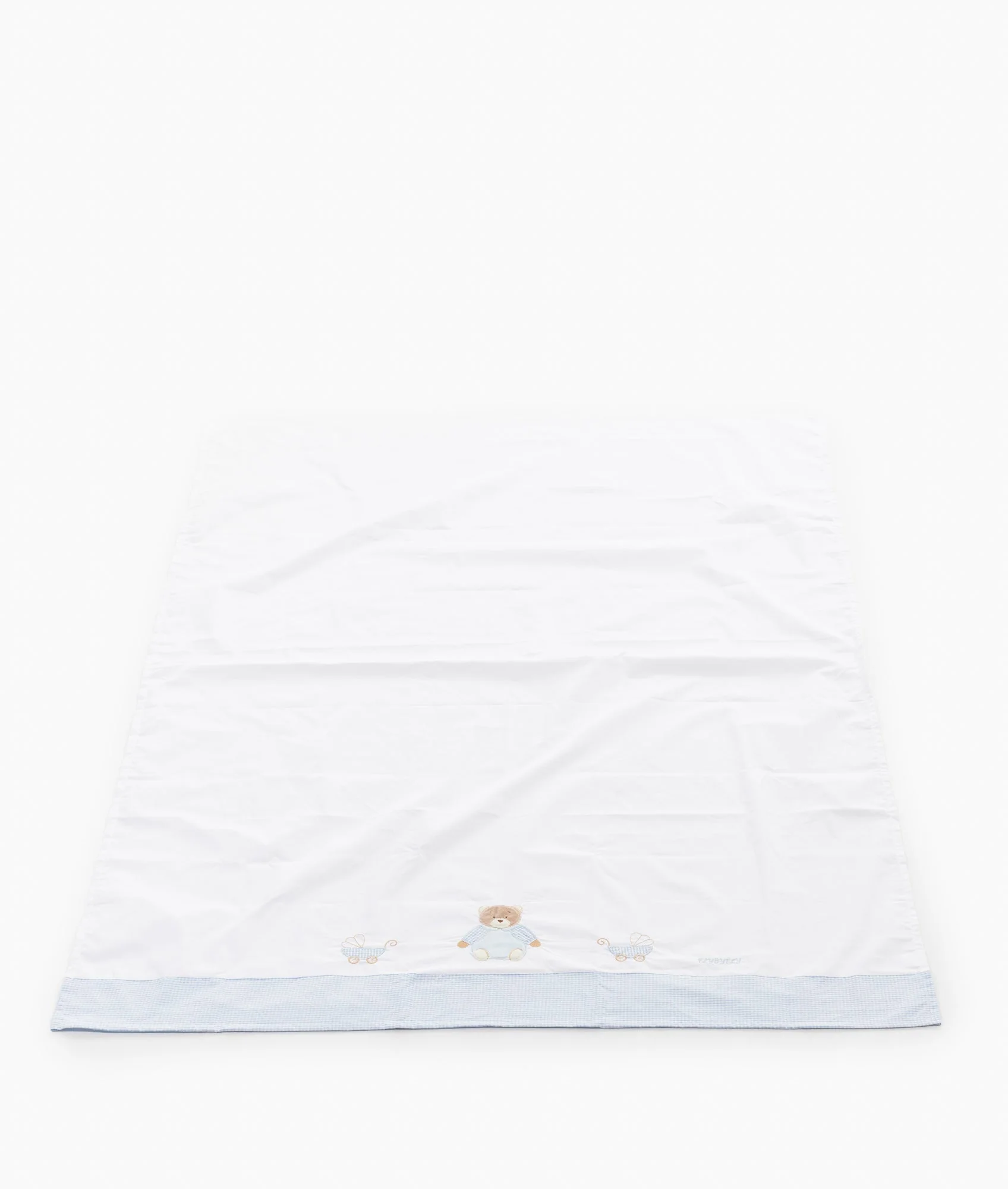 Flat Sheet | White & Blue