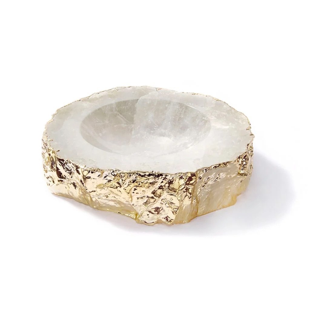 Casca Crystal Bowl, Medium - Gold