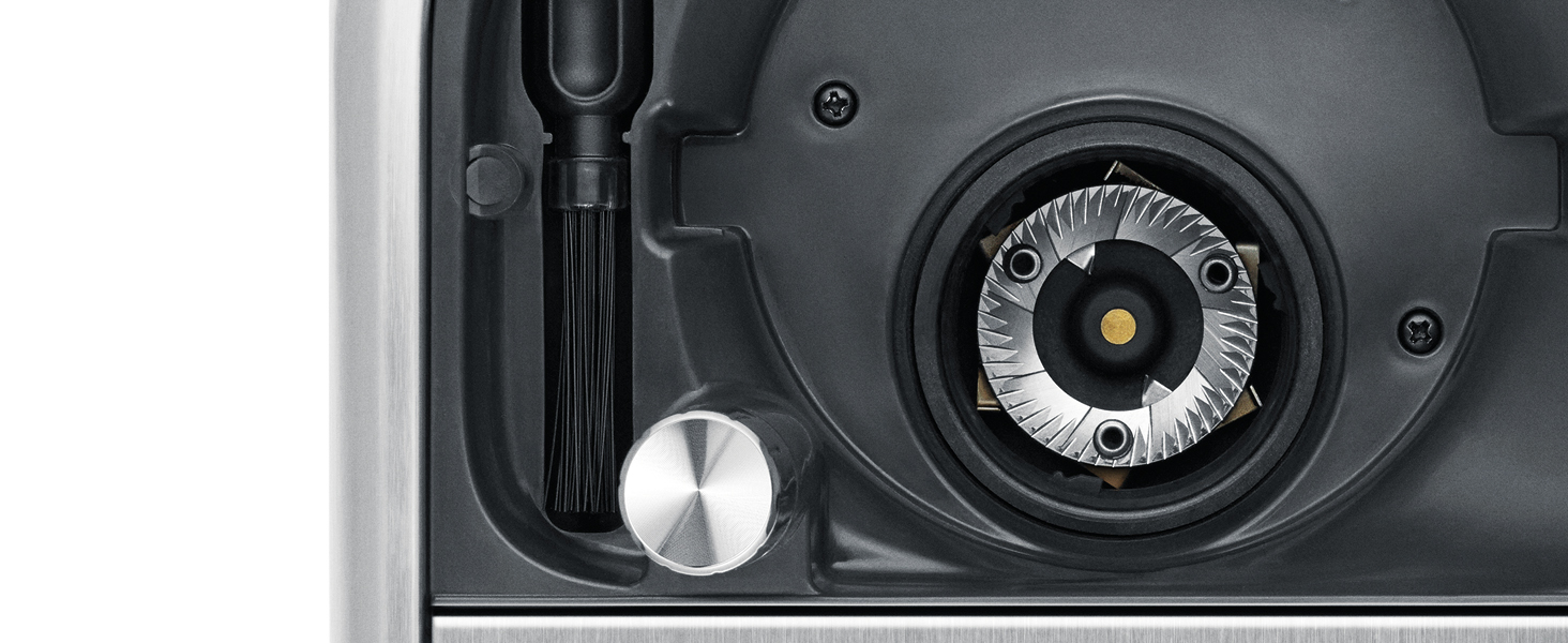 close-up of grinder