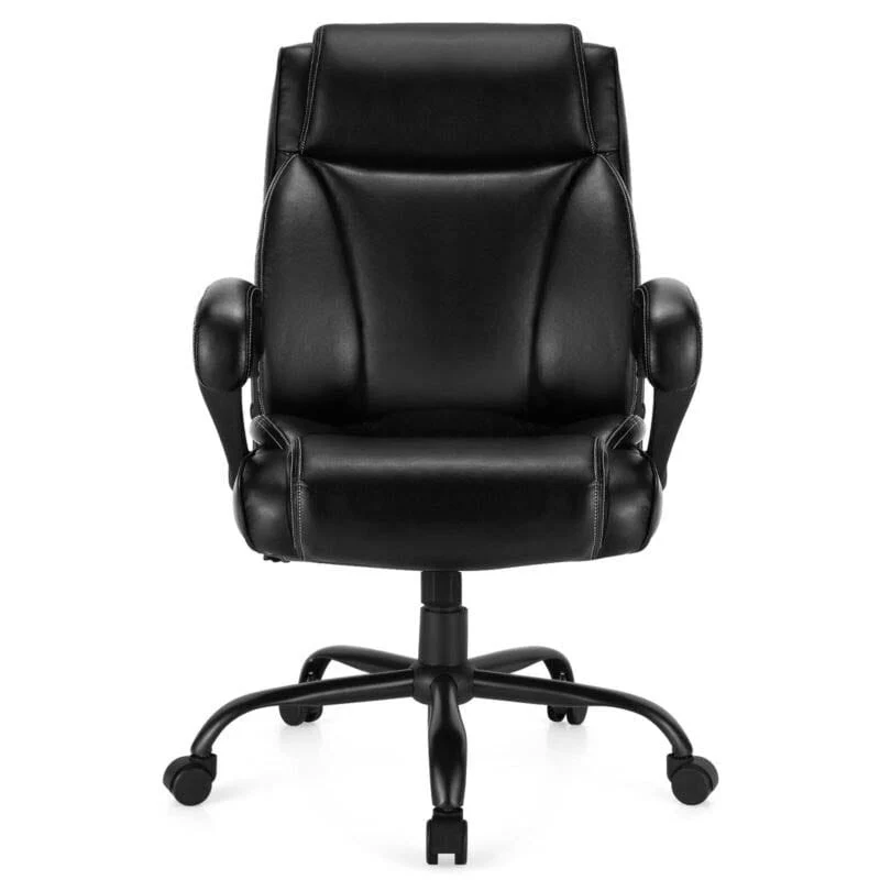 400 Lbs Big Amp Tall Office Chair Leather High Back Executive Chair Wide Seat Swivel Computer Task Desk Chair - Comfortable And Ergonomic Design