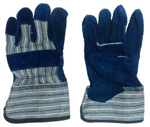 Tuff Grade 414-L  ~  Split Leather Fitter's Gloves Full Palm Large