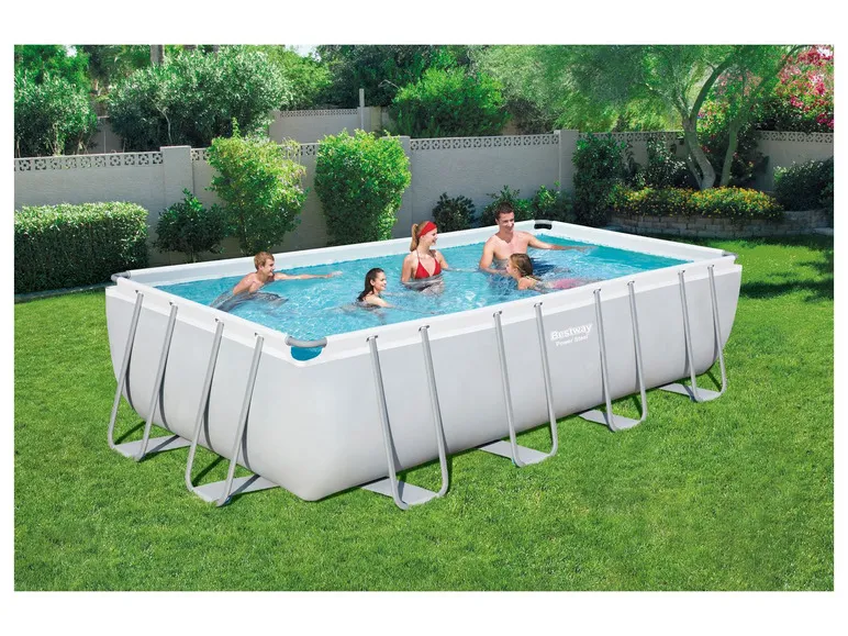 Power Steel™ Frame Pool Komplett-Set, eckig
