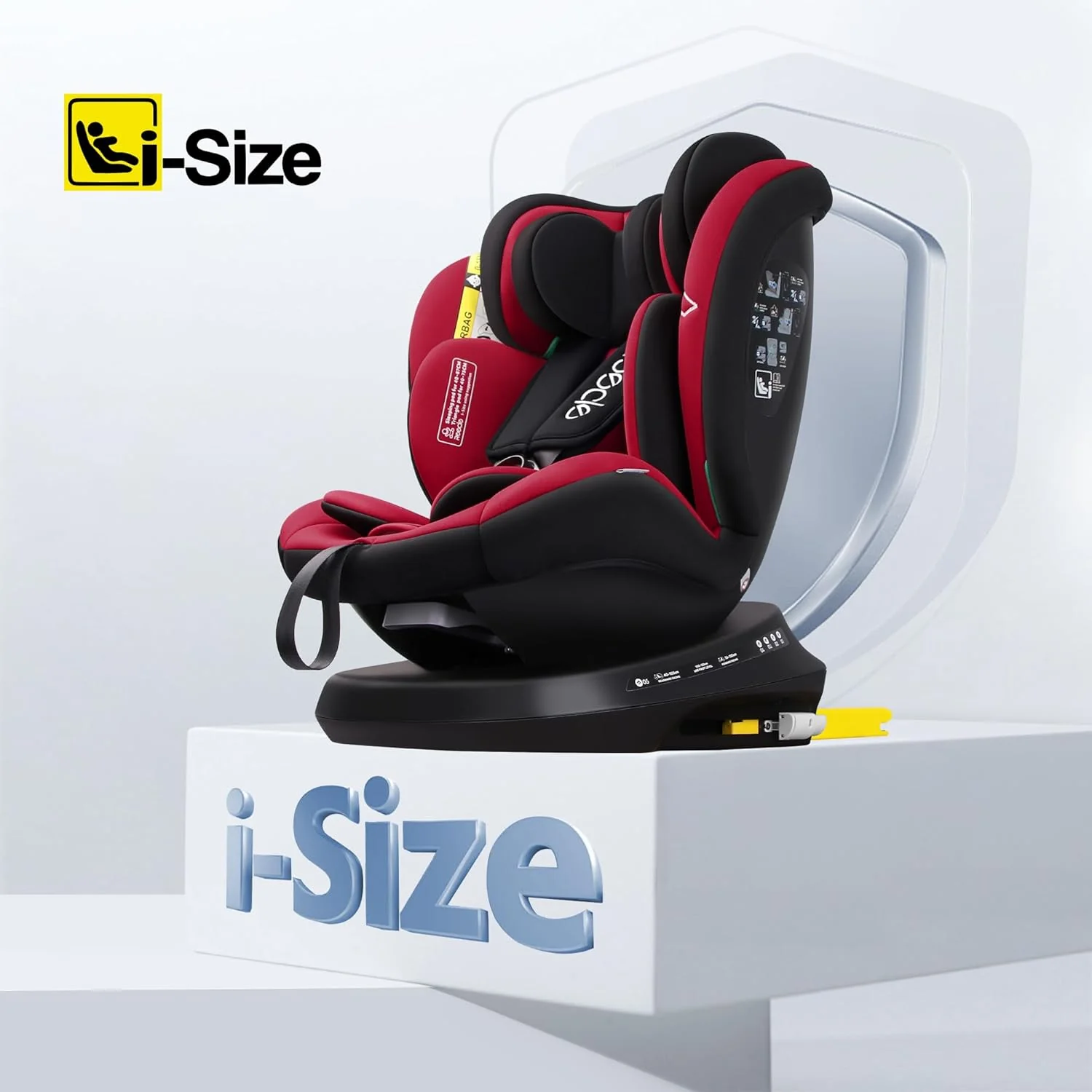 Reecle 360 Drehbar i-Size Kindersitz mit ISOFIX 40-150 cm (0-36 kg) Reboarder, ab Geburt -12 Jahre, ECE R129