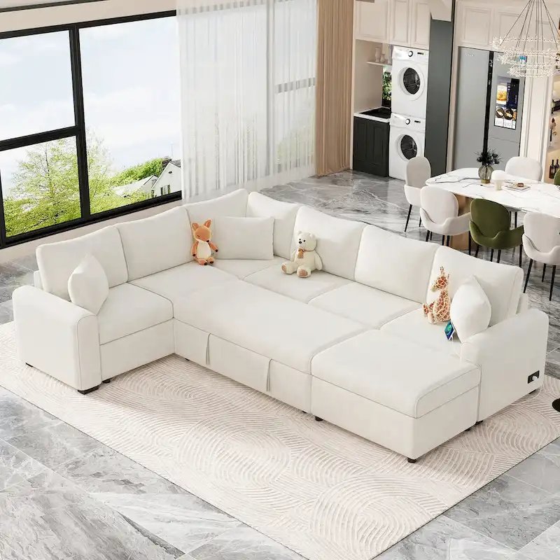 Sectional Sofa Pull-out Sofa Bed Sleeper