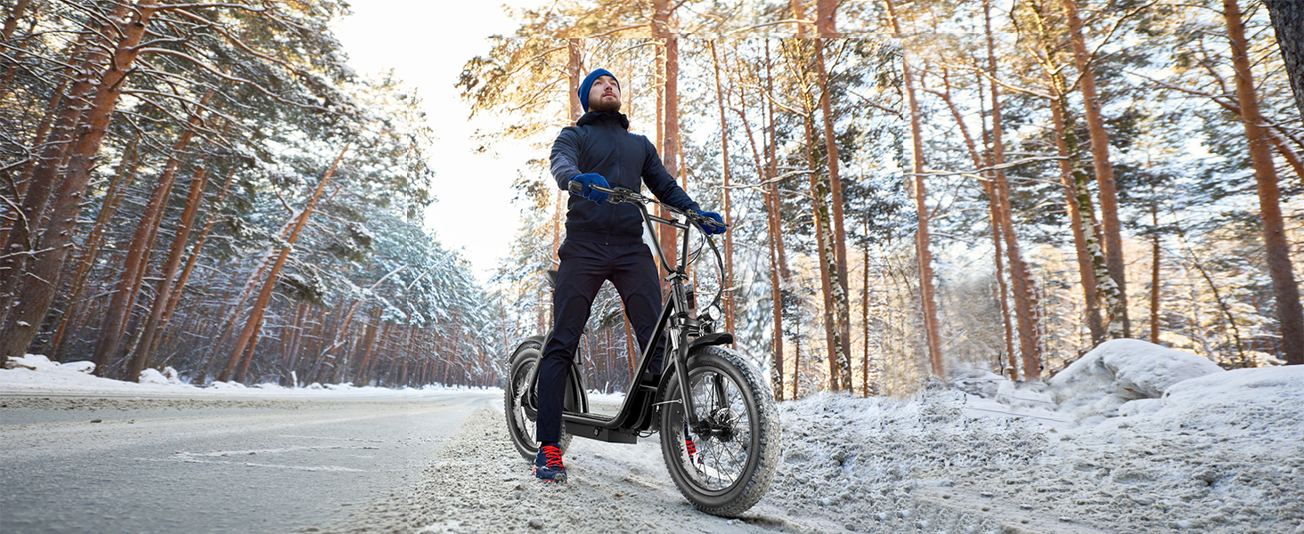 20" Fat Tire Electric Scooter with seat for All Terrain