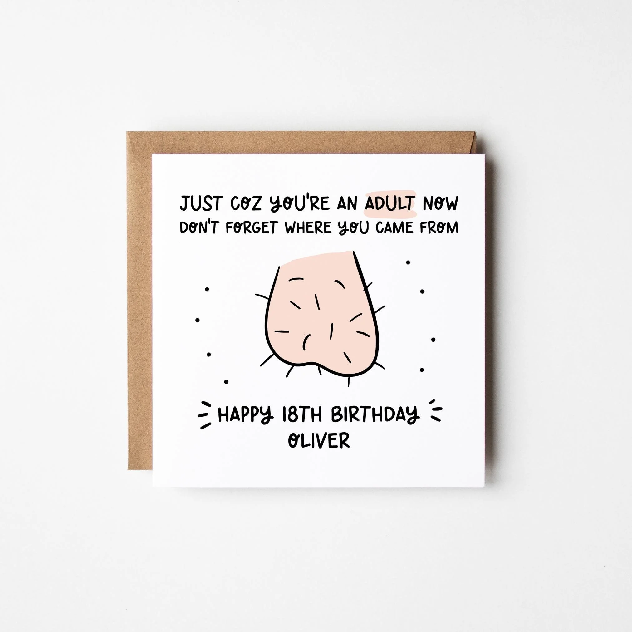 Funny 18th Birthday Card a?�� Personalised 18th Birthday Card For Boys a?�� Birthday Balls Card a?�� 18th Birthday Card For Girls