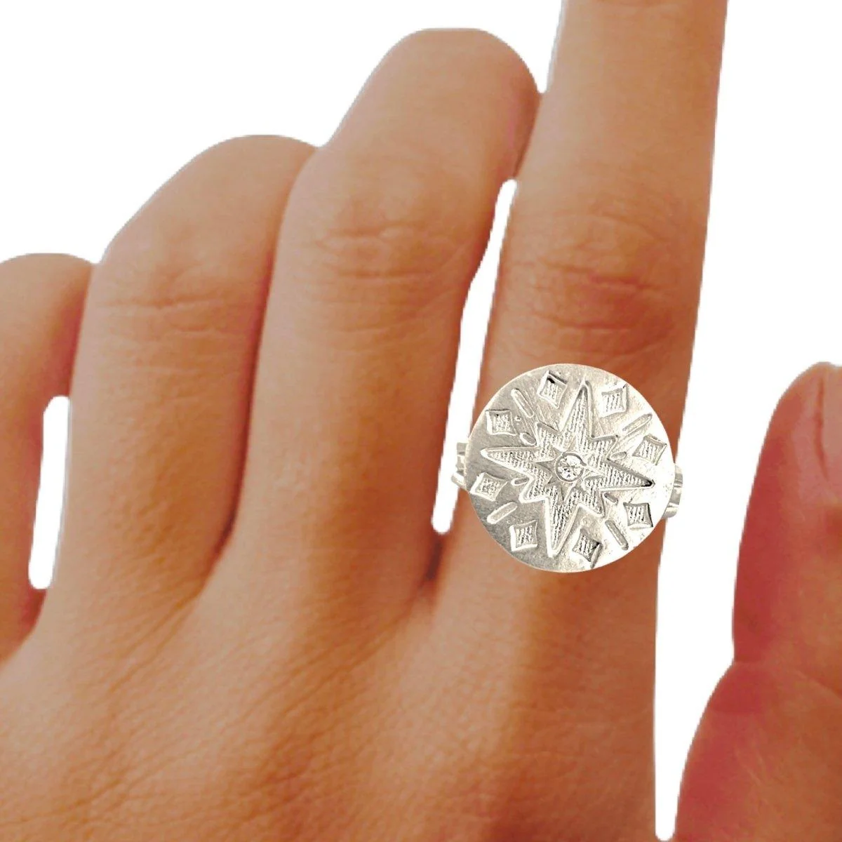 Laihas Galaxy Topaz Sterling Silver Signet Ring