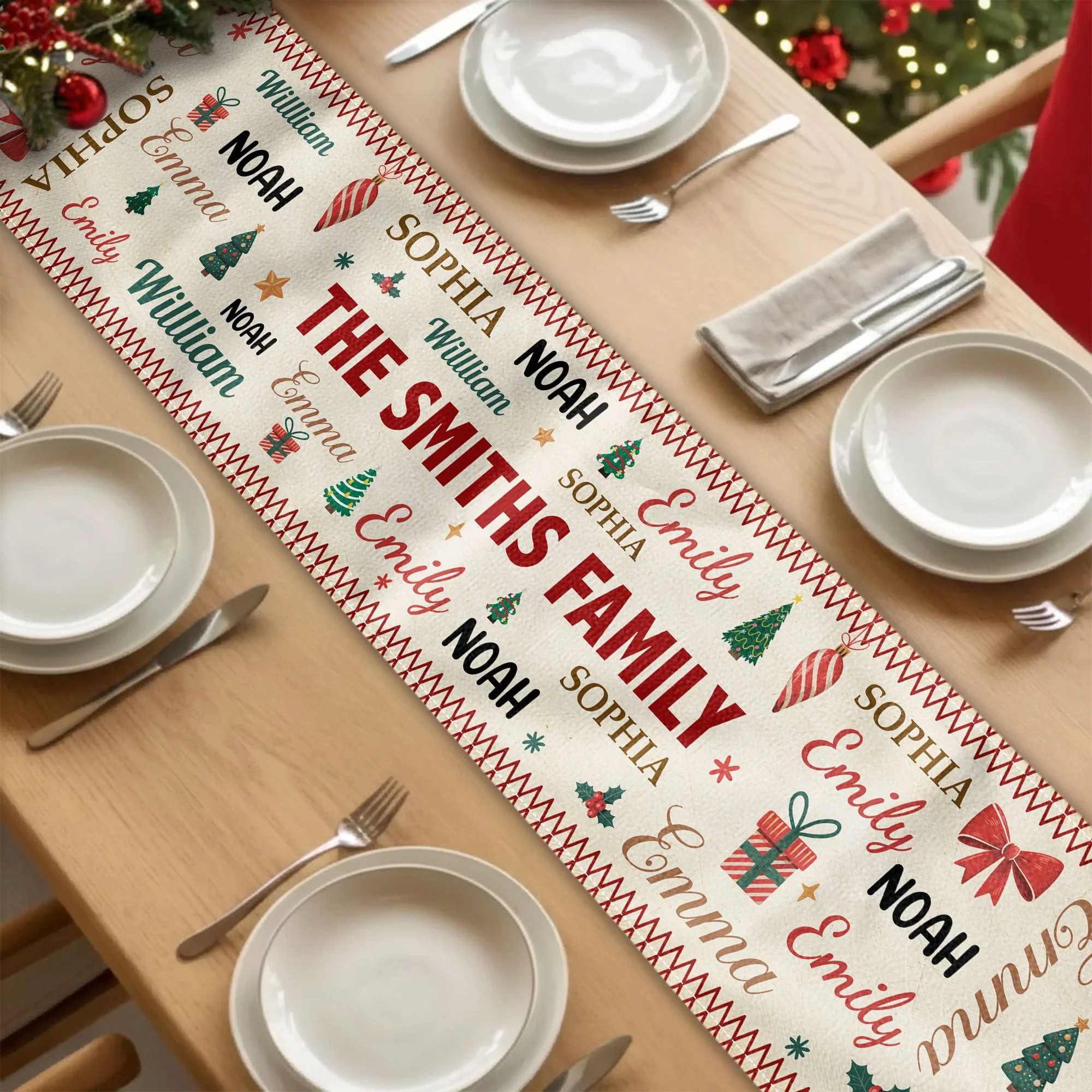ChristmasRunner | Dek de tafel voor herinneringen die een leven lang meegaan met een tafelloper die het hart van elk gezin viert