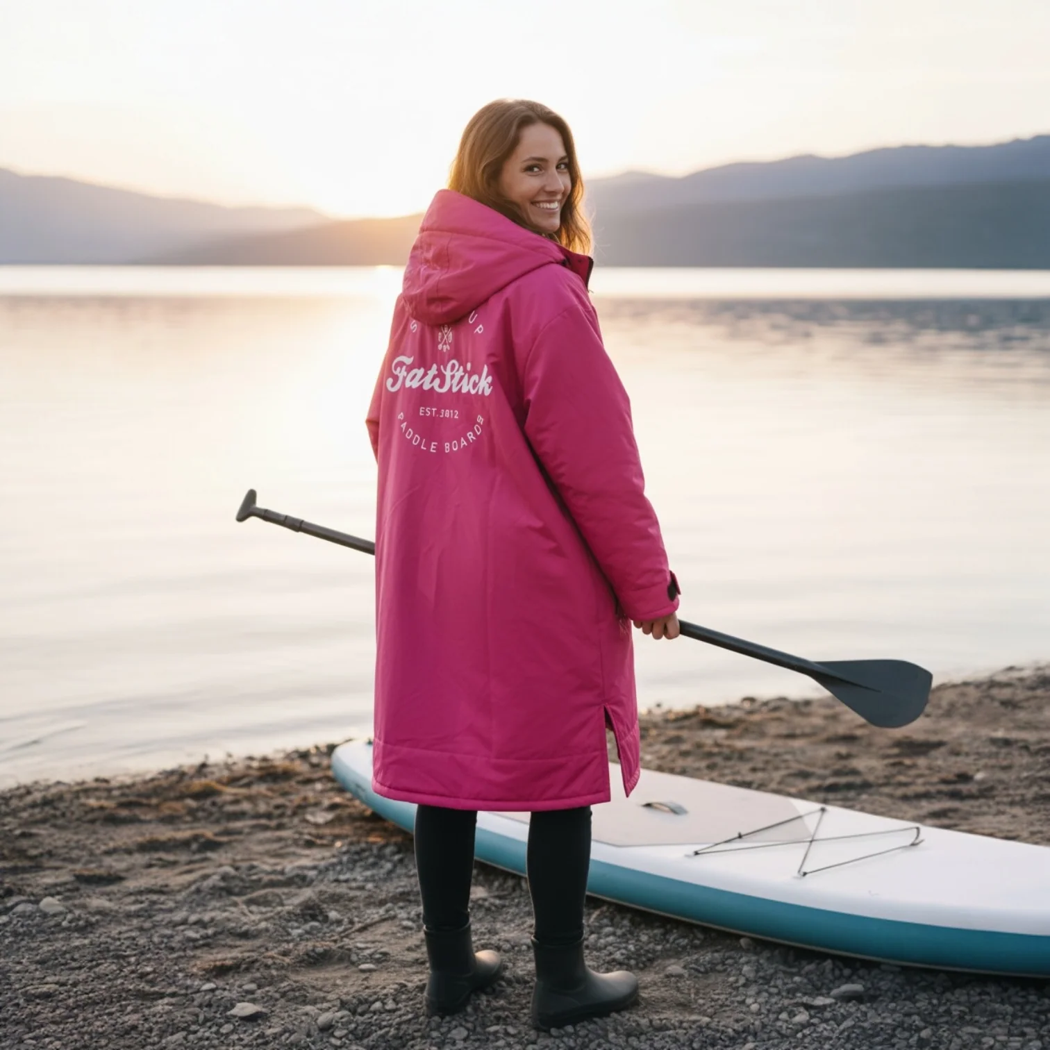 FREE BEANIE | Recycled Fleece Changing Robe “FatWrap�?| Waterproof |Beach | Swimming | Surfing | Coat