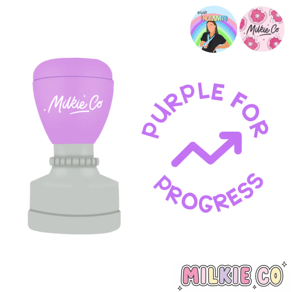 'Purple for progress' Stamp