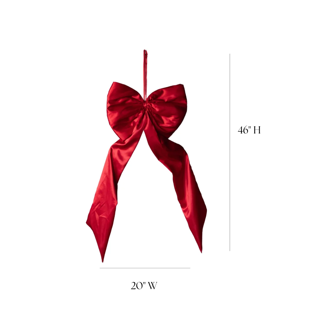 Oversized Red Satin Bow