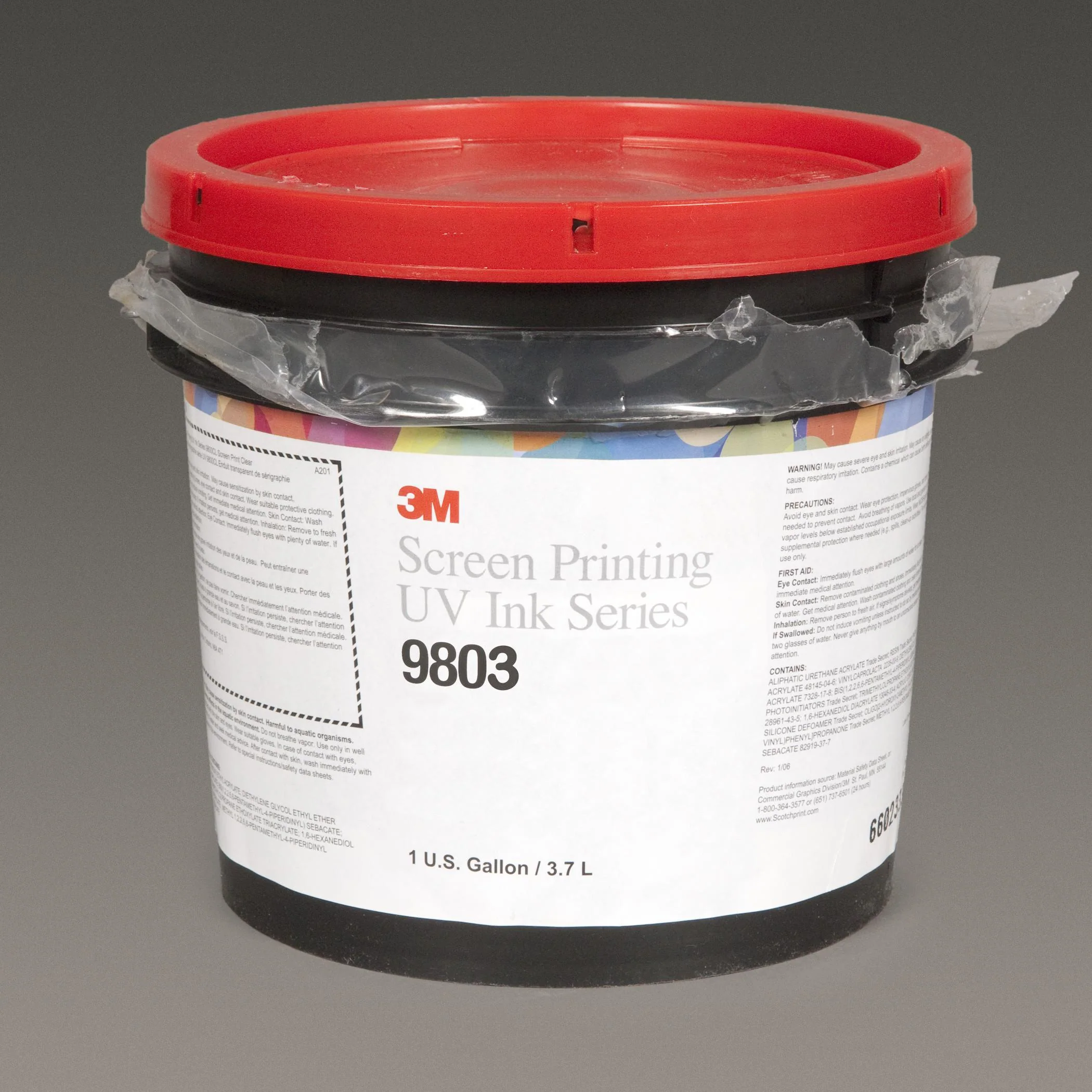 3M 9803-GAL  ~  Screen Printing UV Ink 9803 mixing black 1 gallon (3.79 L)