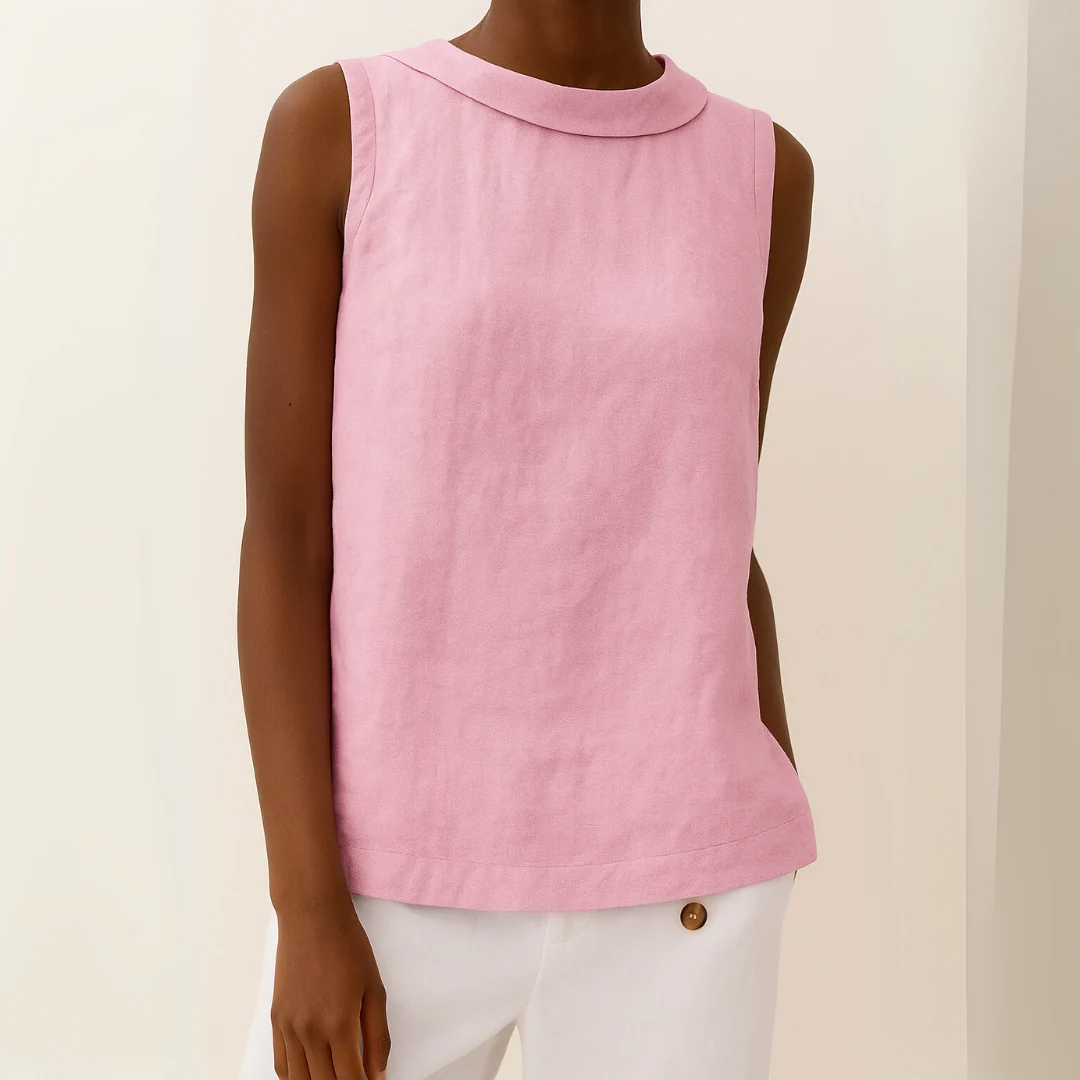 Women��s Sleeveless Tank Top Soft Roll Collar Summer Style