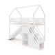 Twin Over Twin Bunk Bed with Slide and Staircase