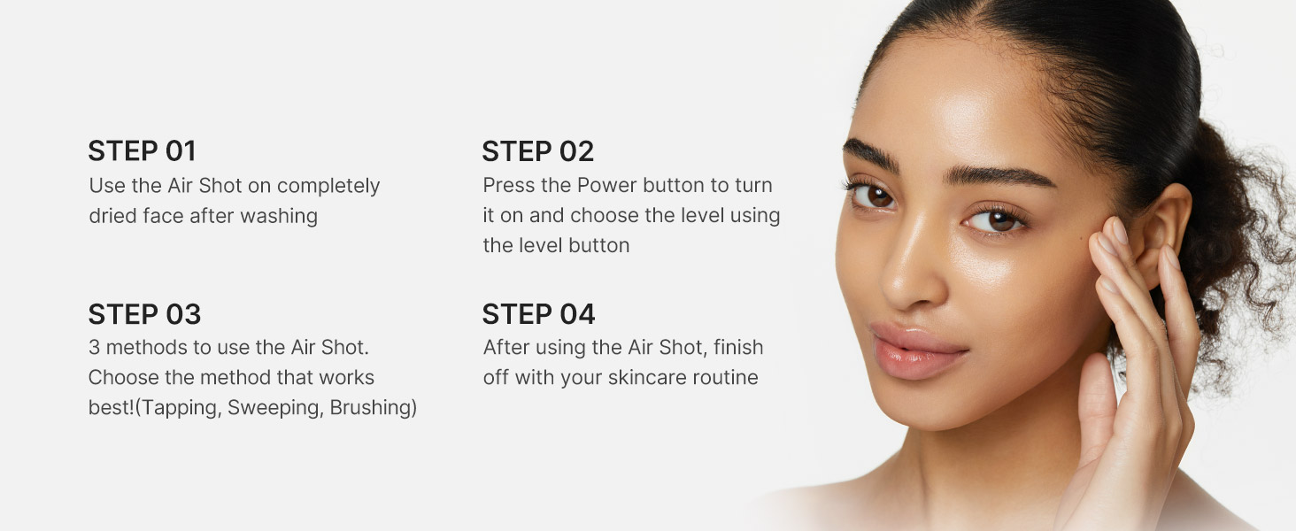 AGE-R ATS AIR SHOT, NEEDLE-FREE PORE REFINING DEVICE, TIGHTEN AND SMOOTHEN SKIN TEXTURE IN MINUTES