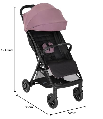 GRACO   Myavo Passeggino leggero con chiusura veloce e parapioggia   0 22 kg, dalla nascita fino a circa 4 anni, Mulberry : Amazon.it: Prima infanzia