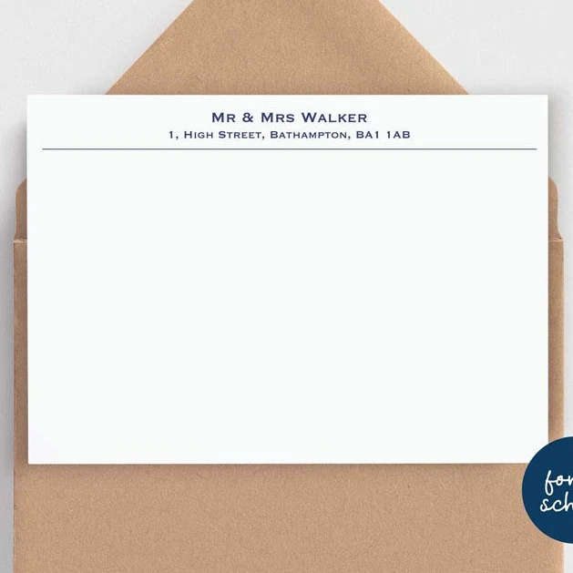 Personalised Correspondence Cards