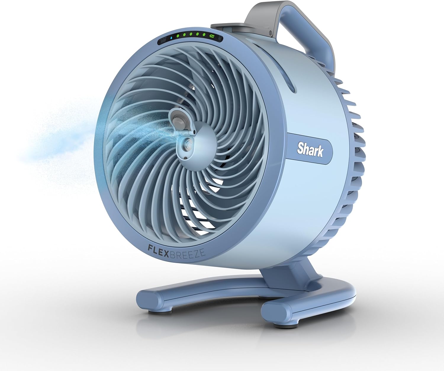 All-New Shark FlexBreeze HydroGo Pro Fan - Powerful, portable fan, indoor & outdoor, dry-touch evaporative mist. Corded & cordless, 5 speeds, extended battery runtime, Sky, FA056BL (2026 Release)