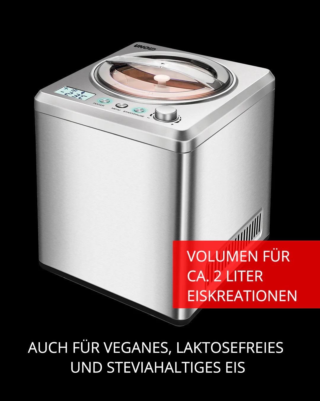 2025 Macchina per gelato esclusiva con capacità di 2 litri – Potente e con consistenza cremosa per casa e ristorazione