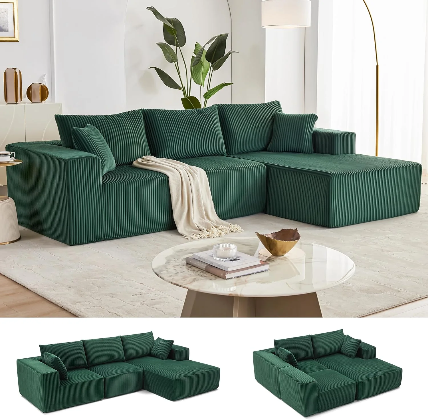 108 Modular Sectional Sofa Cloud Sectional Couch Modern Modular L-Shape Sofa Couch