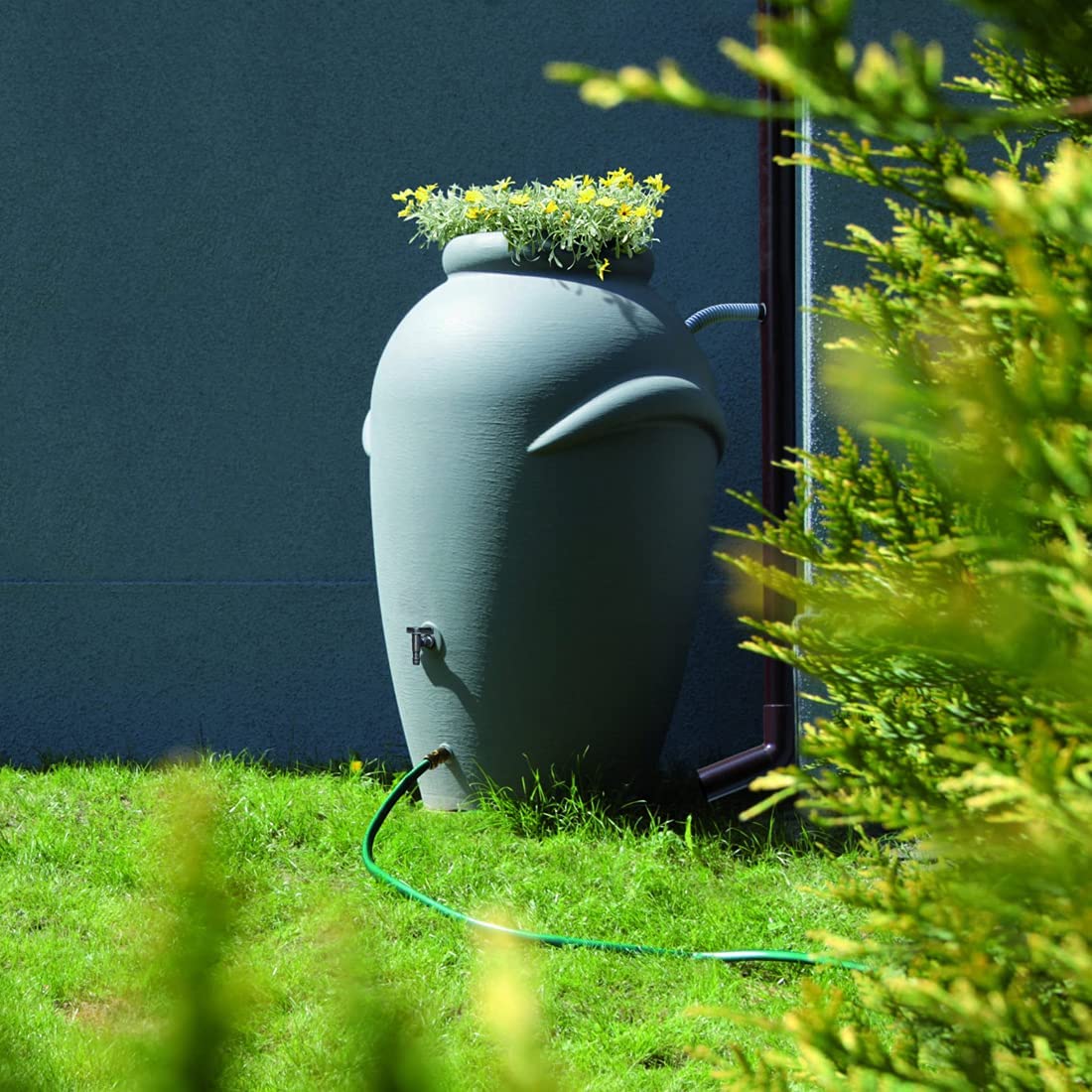 Contenitore per acqua piovana, barile per acqua piovana, barile per acqua piovana AQUA CAN, barile per acqua piovana GRIGIO 210L