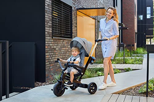 Kinderkraft Triciclo Evolutivo TWIPPER, con Maniglione, Sella Girevole 360 Gradi, Accessori, Campanello, Portabicchiere, da 9 Mesi fino a 5 Anni, Rosa : Giochi e giocattoli