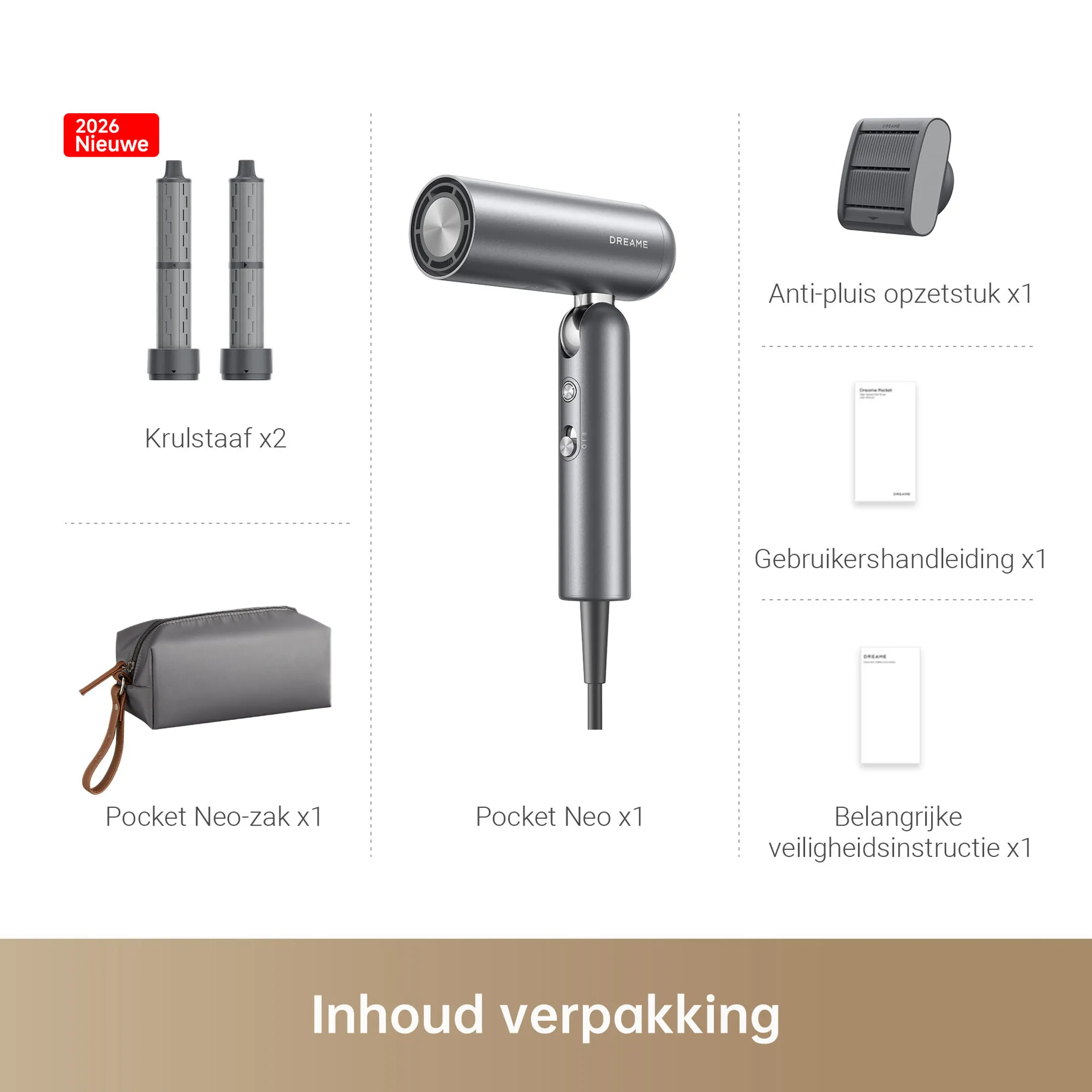 Dreame Haardroger Hair Pocket Neo Grey - 2026 New version
