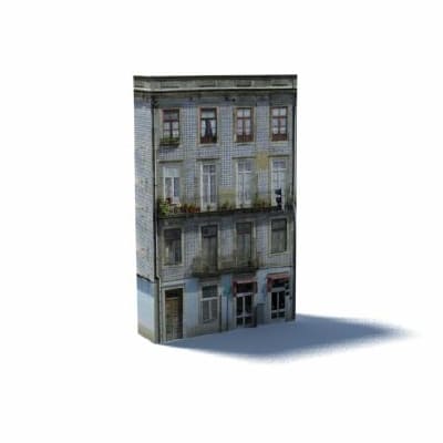 Background Building (gray, 4 level)
