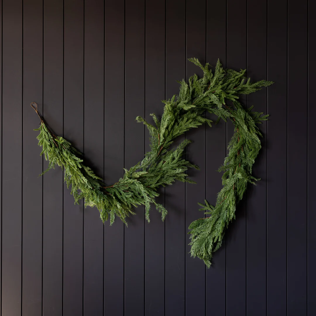 Norfolk & Cypress Mixed Real Touch Garland - 9 Ft