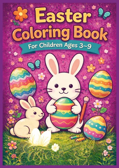Easter Colouring Book For Children age 3-9