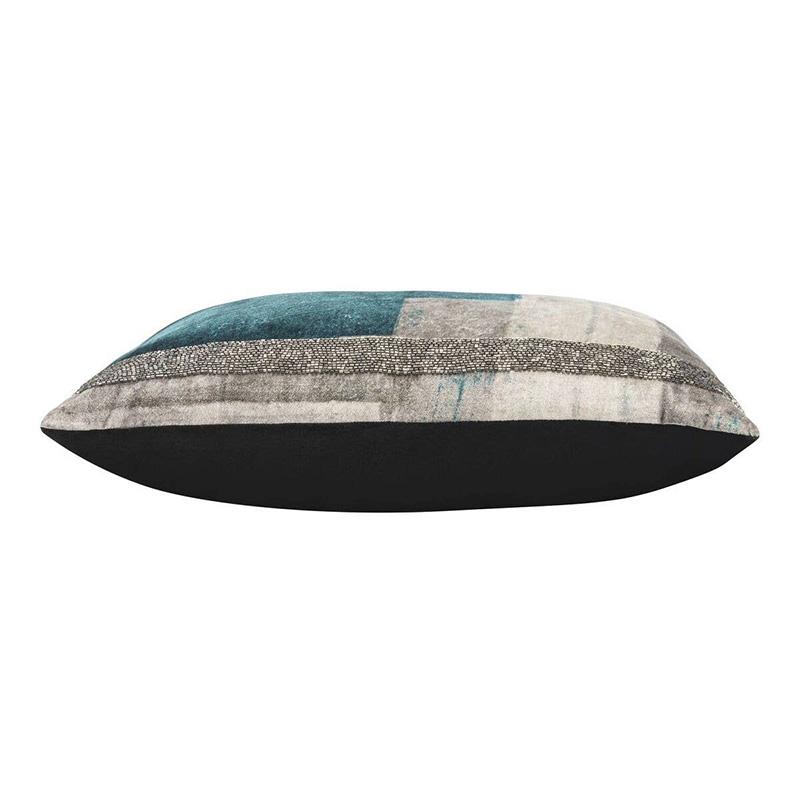 Jade Metallic Embroidered Lumbar Pillow