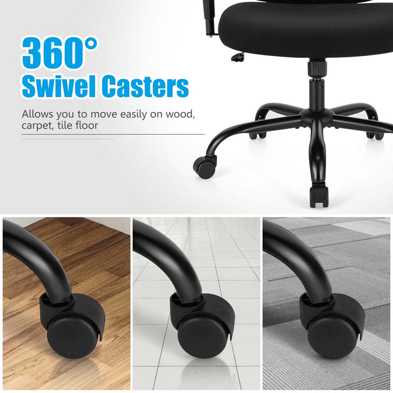 400 Lbs Mesh Big Amp Tall Office Chair Ergonomic Executive Chair Rolling Swivel Computer Task Chair - Comfortable And Ergonomic Design