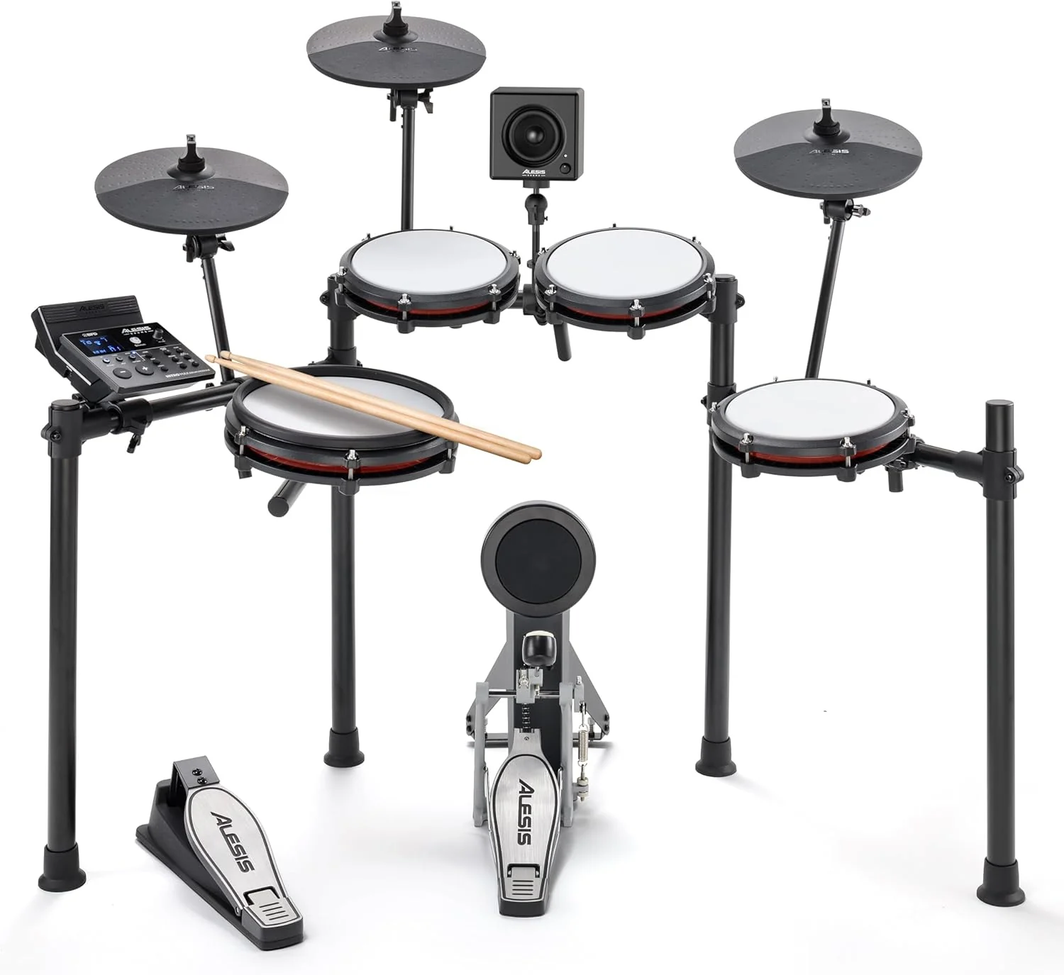 Alesis Nitro Max Kit - Compact Electronic Drum Kit with Silent Mesh Patches, 10