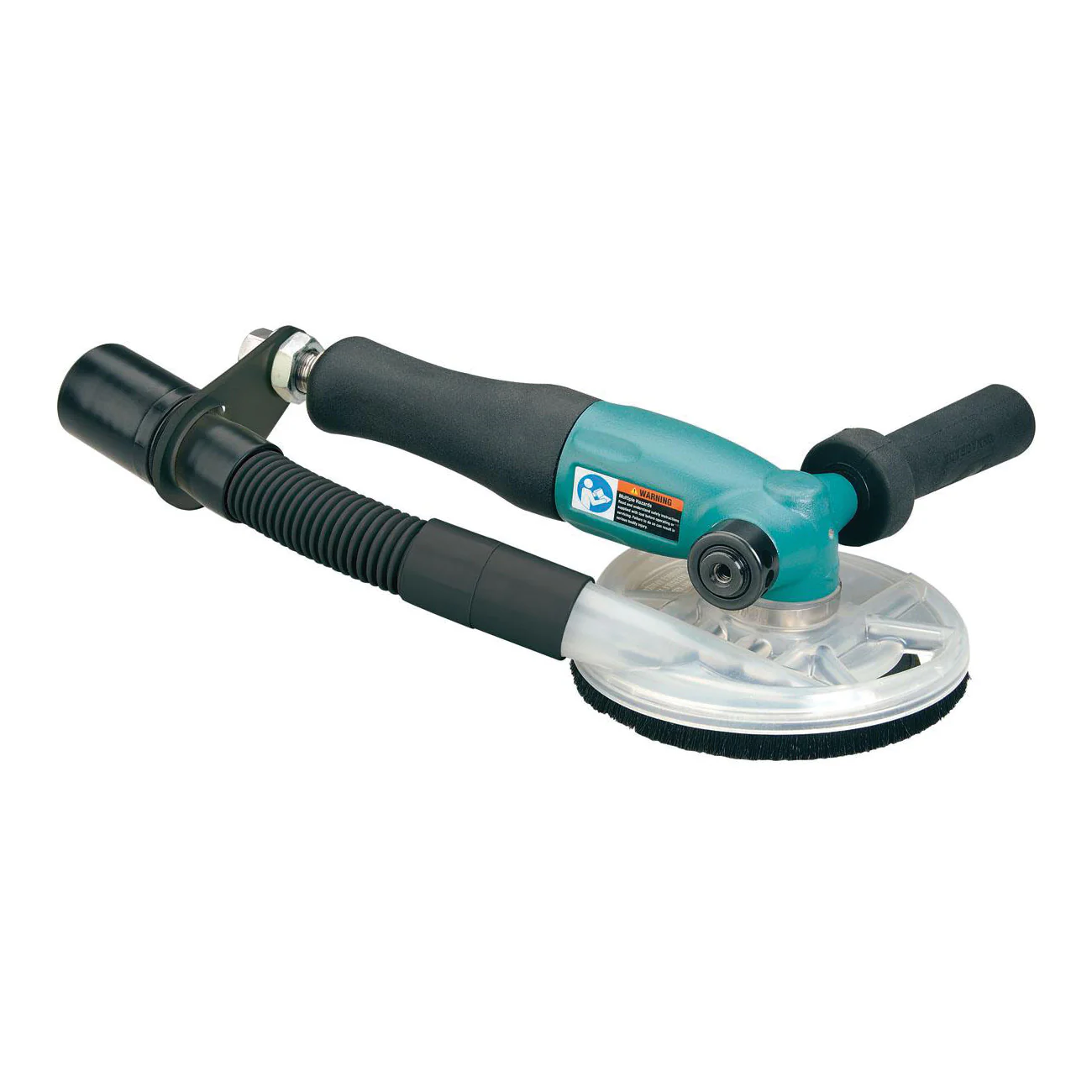 Dynabrade 52596  ~  5 Inch Diameter Right Angle Disc Sander Central Vacuum 1.3 Hp 12000 Rpm Rotational Exhaust 5/8 11 Inch Spindle Thread