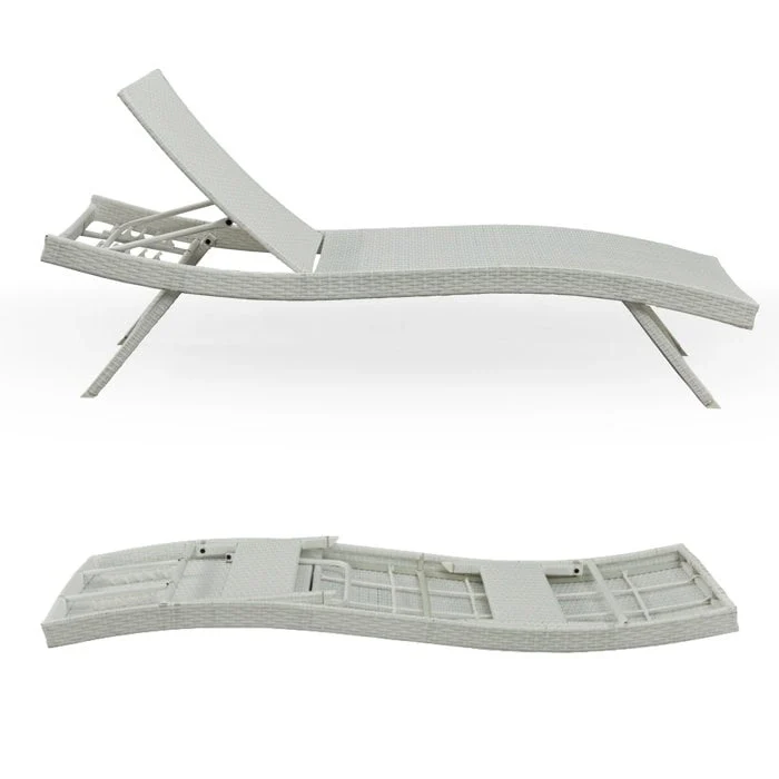 All Weather Wicker Chaise Lounge - Set of 2