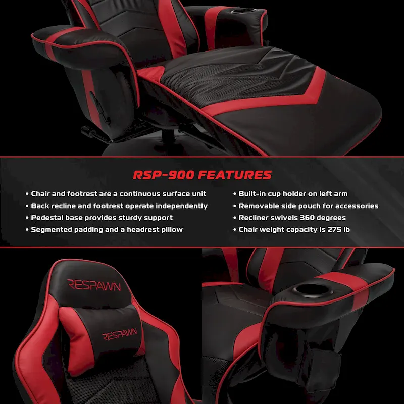 Gaming Recliner - Reclining Gaming Chair with Footrest