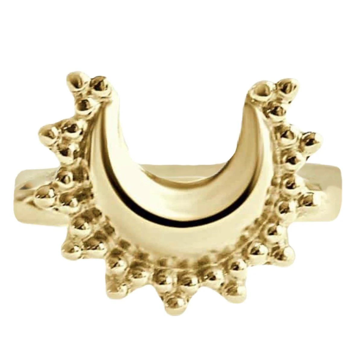 Laihas Prestige ‘Tammie�?Goddess Crescent Moon Boho Ring- Gold