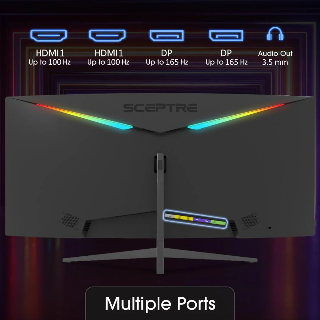 Sceptre 34 hüvelykes ívelt, ultraszéles WQHD monitor, 165 Hz  sgtnighsdesigns