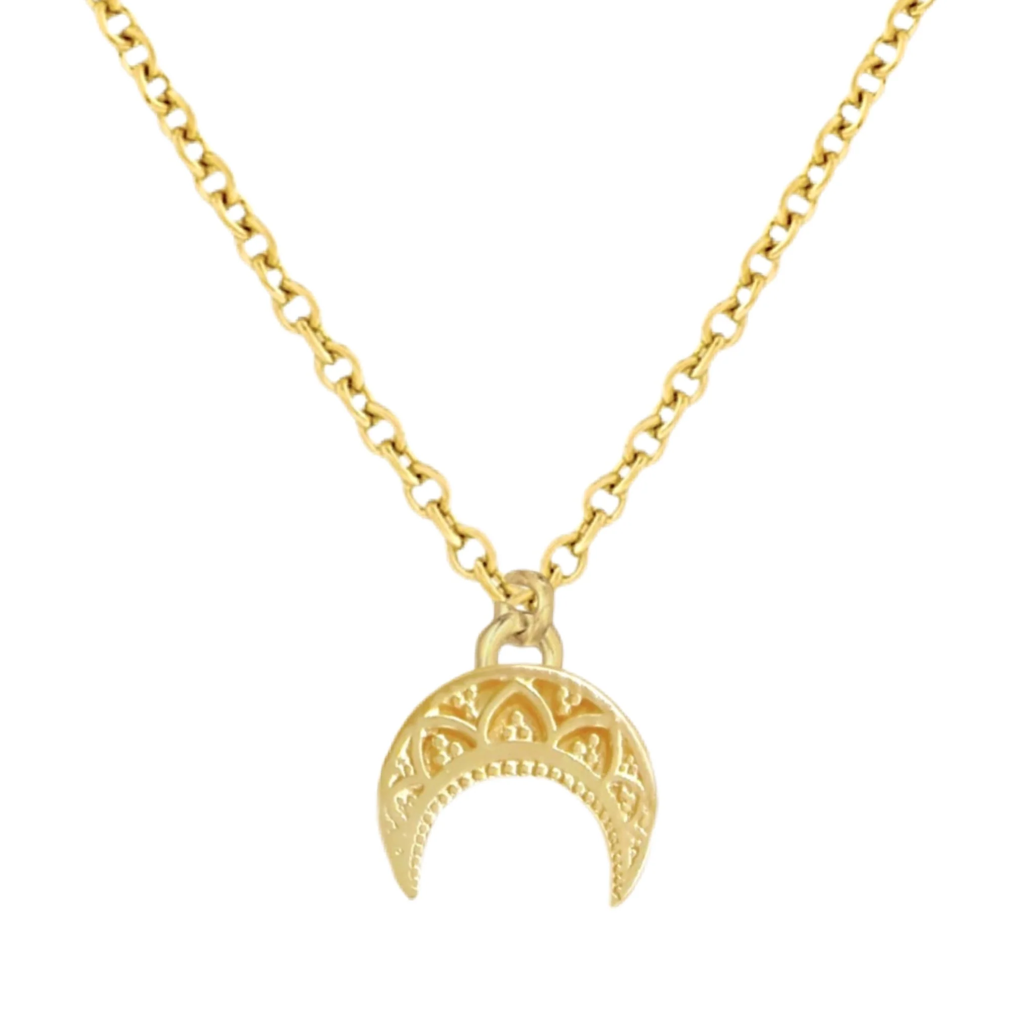 Laihas La Luna Mini Moon Gold Boho Necklace