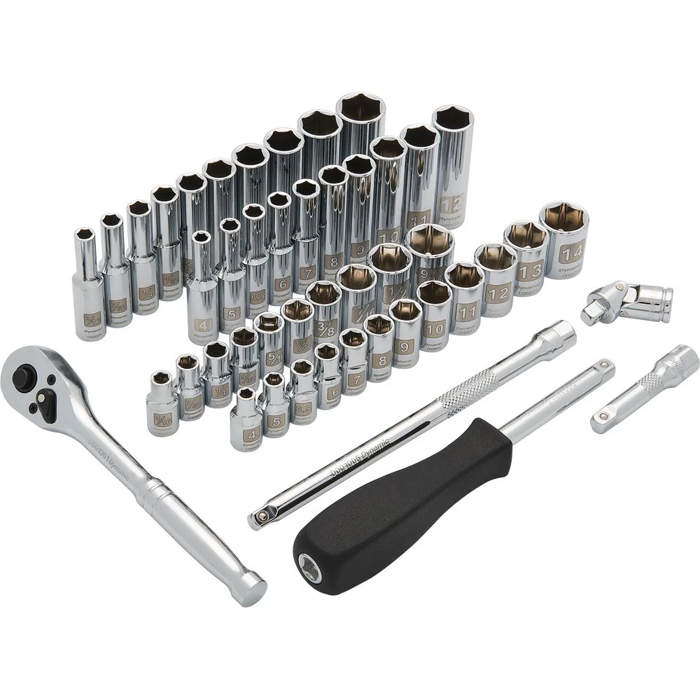 Dynamic D004006  ~  1/4 InchD 47Pc 6 Point Sae/Met Std/Dee