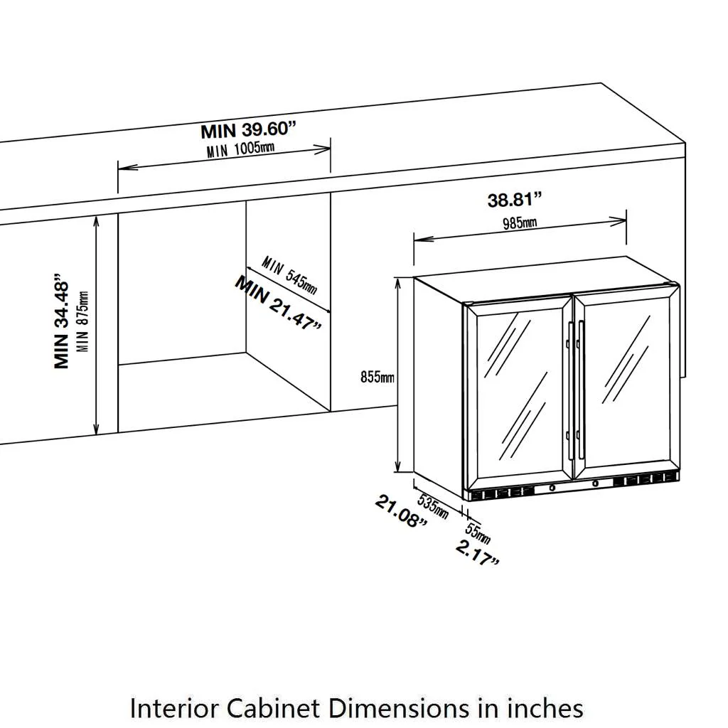 KBU28LRX Dimensions