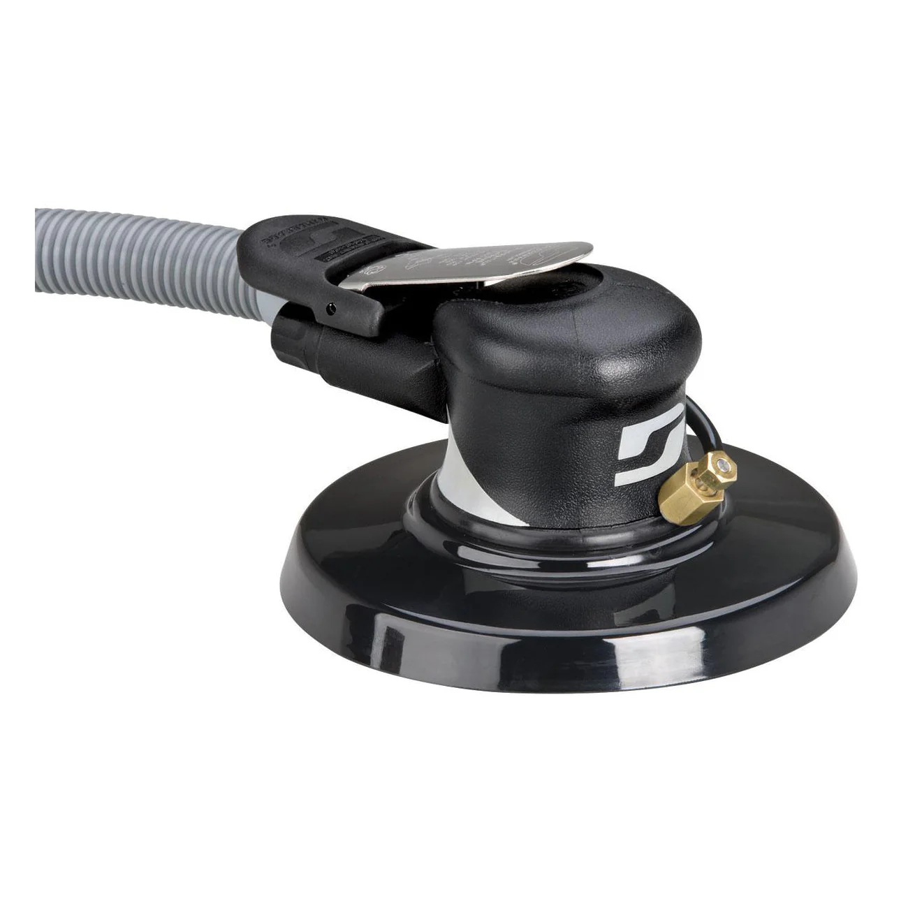 Dynabrade Silver Supreme 57575  ~  6 Inch Diameter Wet Dynorbital Supreme Random Orbital Sander Deluxe .24 Hp 10000 Rpm 3/16 Inch Diameter Orbit Rear Exhaust 5/16 Inch 24 Female