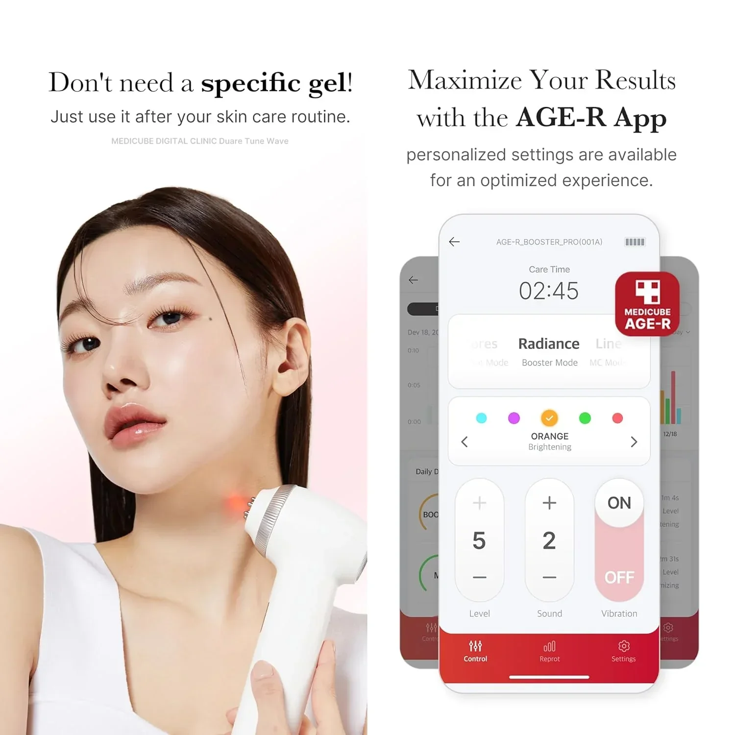Medicube Age-R Ultra Tune 40.68 High-tech 2 in 1 skin care tool Skin elasticity Line care