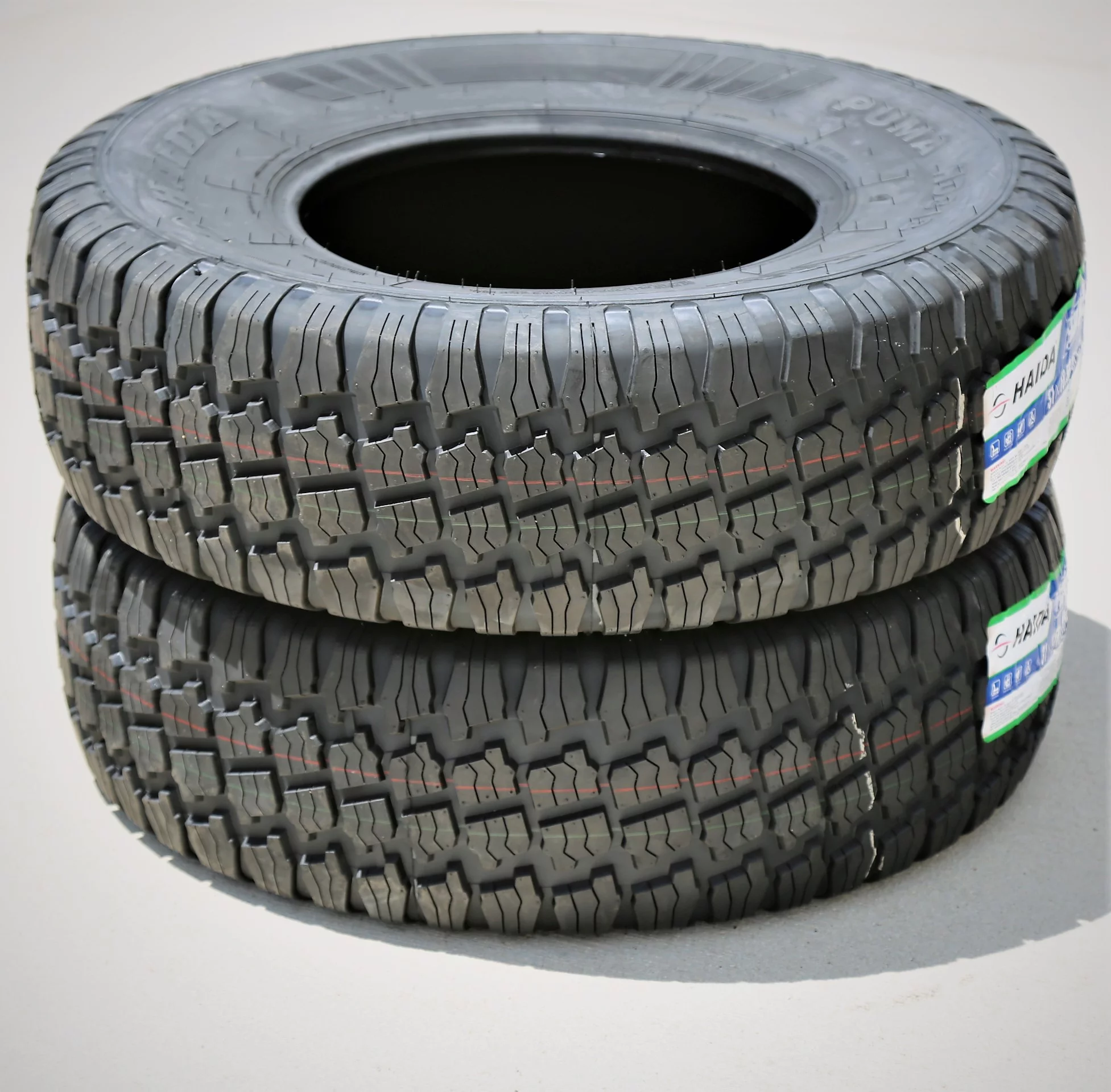 Pair of 2 (TWO) Haida Puma HD818 LT 235/75R15 104/101S Load C 6 Ply MT M/T Mud Tires