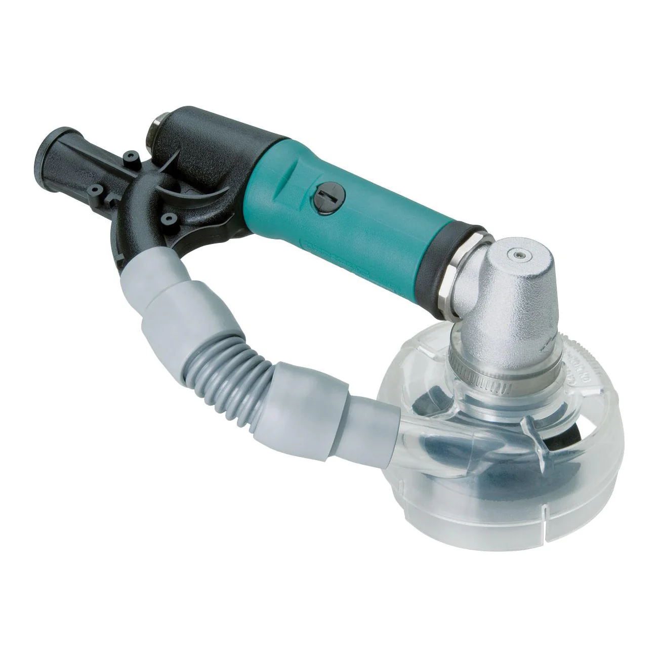 Dynabrade 50570  ~  3 Inch Diameter Self-Generated Vacuum Right Angle Disc Sander .4 Hp 15000 Rpm Geared Extended Rear Exhaust Locking-Type Female Pad Shroud